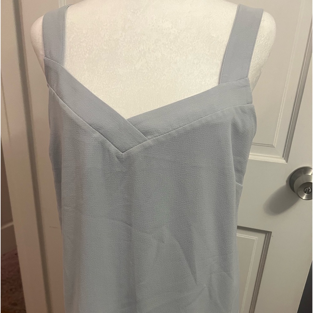 Banana Republic Powder blue dressy tank top with ruffle bottom detail